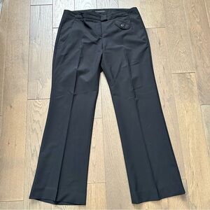Theory Classic Black Trousers Wool Blend Size 12